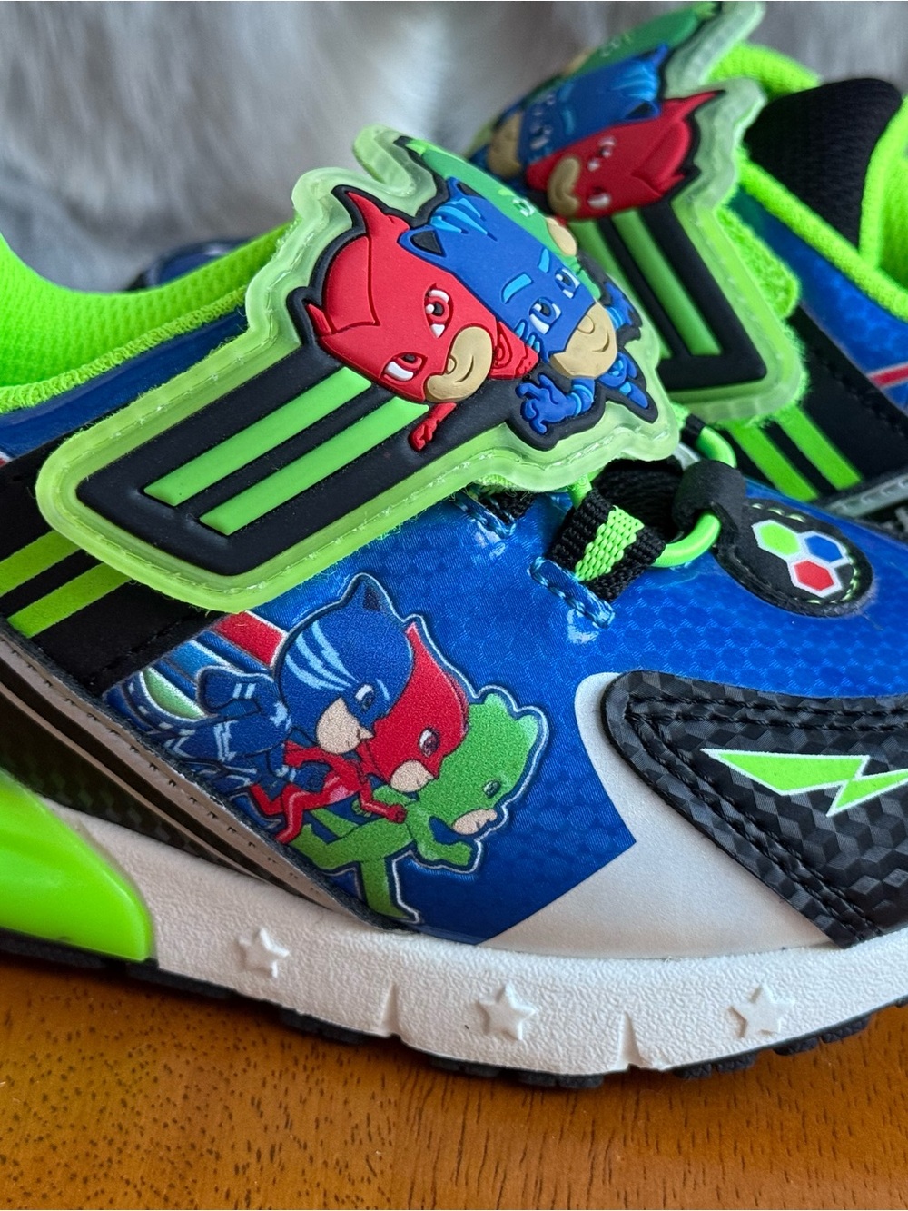 Blue & Neon Green PJ Masks Light-Up Sneakers - Hook-and-Loop - Picture 3 of 3